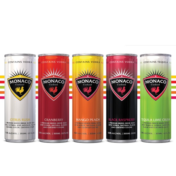Monaco, Assorted can cocktails tasting event