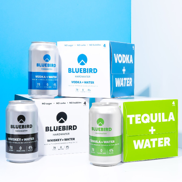 Bluebird Tequila+Water, Whiskey+Water and Vodka+Water tasting event
